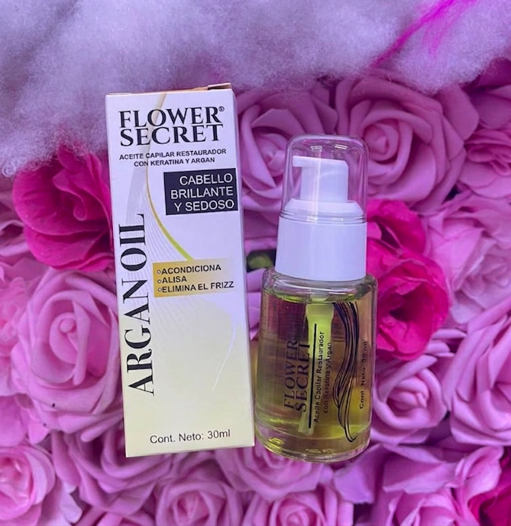 Aceite Capilar Restaurador Flower Secret | Keratina y Argán (30ml)